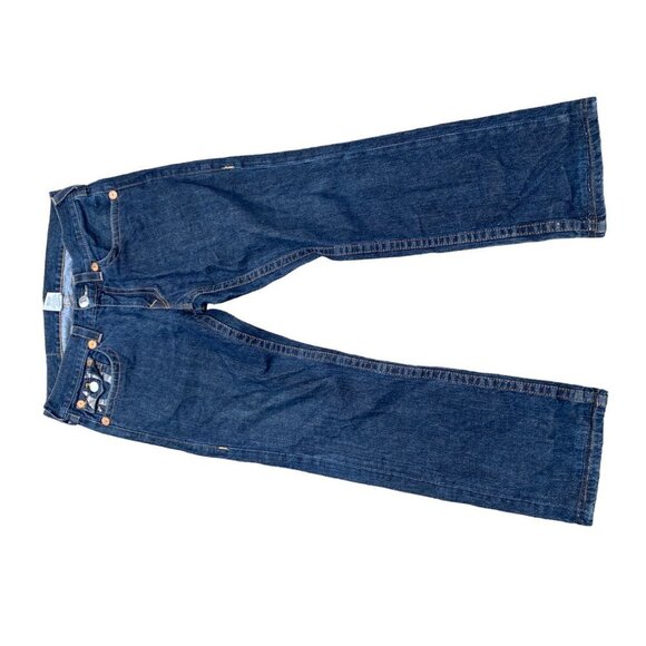 Vintage True Religion Jeans Size 34 Silver Horseshoe Blue - Picture 7 of 8